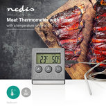 Vleesthermometer | 0 - 250 °C | Digitaal Display | Timer Vleesthermometer | 0 - 250 °C | Digitaal Display | Timer