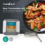 Vleesthermometer | 0 - 250 °C | Kleurendisplay | Timer Vleesthermometer | 0 - 250 °C | Kleurendisplay | Timer