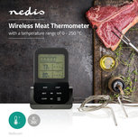 Draadloze Vleesthermometer | 0 - 250 °C | Digitaal Display | Timer Draadloze Vleesthermometer | 0 - 250 °C | Digitaal Display | Timer