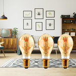 LED-Filamentlamp Retro E27 | A60 | 3 W | 120 lm | 3-Pack LED-Filamentlamp Retro E27 | A60 | 3 W | 120 lm | 3-Pack