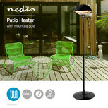 Terrasverwarmer | Met Paal 200 cm | 1500 W | IP34 Terrasverwarmer | Met Paal 200 cm | 1500 W | IP34