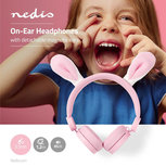 Bedrade Koptelefoon | 1,2 m Ronde Kabel | On-Ear | Afneembare magnetische oren | Robby Rabbit | Roze Bedrade Koptelefoon | 1,2 m Ronde Kabel | On-Ear | Afneembare magnetische oren | Robby Rabbit | Roze