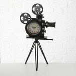 Tafelklok camera 29x52cm 1xAA, 1,5V metaal zwart Tafelklok camera 29x52cm 1xAA, 1,5V metaal zwart