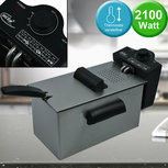 Roestvrijstalen friteuse -3Liter - Roestvrijstalen behuizing, gecoate olietank, frituurmand, 2100 watt) Roestvrijstalen friteuse -3Liter - Roestvrijstalen behuizing, gecoate olietank, frituurmand, 2100 watt)