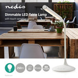 Dimbare LED-tafellamp | Aanraakbediening | 3 lichtmodi | Oplaadbare batterij | 250 lm Dimbare LED-tafellamp | Aanraakbediening | 3 lichtmodi | Oplaadbare batterij | 250 lm