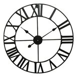 Metalen Retro Wandklok 60 cm Analoog - Zwart Metalen Retro Wandklok 60 cm Analoog - Zwart