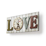 Houtstijl wandklok in lijst | Model 'LOVE' Houtstijl wandklok in lijst | Model 'LOVE'