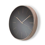 Ronde wandklok | Diameter 30 cm | Zwart & roze-goud Ronde wandklok | Diameter 30 cm | Zwart & roze-goud