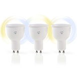 Wi-Fi smart LED-lampen | Warm- tot Koud-Wit | GU10 | 3-Pack Wi-Fi smart LED-lampen | Warm- tot Koud-Wit | GU10 | 3-Pack
