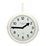 Witte Klok aan Ketting, Metaal, Ø 30cm Witte Klok aan Ketting, Metaal, Ø 30cm