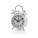 Analoge Bureauklok | Metaal | Wit Analoge Bureauklok | Metaal | Wit