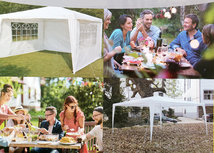 Maak het gezellig met deze Partytent - 3 zijden - 290x290x250cm. Wit Maak het gezellig met deze Partytent - 3 zijden - 290x290x250cm. Wit