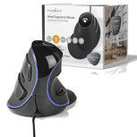Ergonomische bedrade muis | 1600 dpi | 6-Button | Zwart Ergonomische bedrade muis | 1600 dpi | 6-Button | Zwart