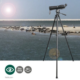 Spotting-kijker Vergroting: 20-60 - Diameter objectieflens: 60 mm - Oogafstand: 13,0 - zichtveld: 38 m -Tripod 156cm