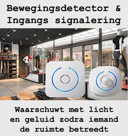 Bewegingsmelder en ingangs-signalering - Tevens ruimte alarm / beveiliging