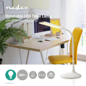 LED-Tafellamp - Bureaulamp - Oplaadbaar - Dimbaar -  Aanraakbediening - 3 lichtstanden - Superzuinig - 280 lm