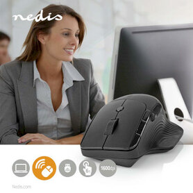 Muis | Draadloos | 800 / 1200 / 1600 dpi | Instelbare DPI | Aantal knoppen: 6 | Rechtshandig