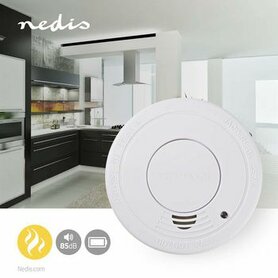 Rookmelder - Batterij Gevoed - NEN 14604 - Met pauzeknop en testknop - 85 dB - Inclusief 9 volt batterij