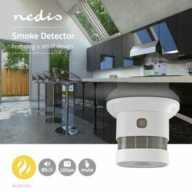 Rookmelder | Batterij Gevoed | Batterijlevensduur tot: 10 Jaar | EN 14604 | Met pauzeknop | Met testknop | 85 dB | ABS | Wit