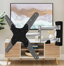  Design muurbeugel - Aluminium - 3 draaipunten -  Kantelfunctie - Max. 30 Kg - voor tv's van 23-55 " 