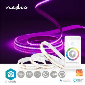 SmartLife LED Strip Wi-Fi | RGB / Warm tot Koel Wit | COB | 2.00 m | IP20 | 2700 - 6500 K | 860 lm | Android™ / IOS