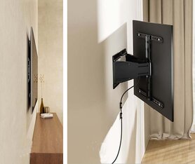 SUPERPLATTE Draai- en Kantelbare TV-Muurbeugel 43 - 90 " - Maximaal schermgewicht: 50 kg - Minimale muurafstand: 19.6 mm - 2 Draaipunt(en)