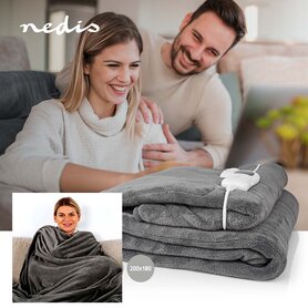 Behaaglijk warme XXL Koraalfleece  warmtedeken- 200 x 180 cm - 9 warmtestanden - Uitschakeltimer - Wasbaar - Oververhittingsbeveiliging - Digitale controller