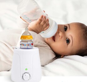 Veilige Flessenwarmer met regelbare temperatuur - Warmte-indicatie LED - Geschikt voor kleine en grotere flessen