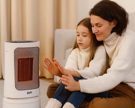 Keramische kachel - Regelbare thermostaat - Veilig: Oververhittingsbeveiliging én omvalbeveiliging - Oscillerend