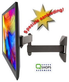 TV Muurbeugel - Draai- en Kantelbaar voor tv's van 10" - 32 " - Max.  30 kg