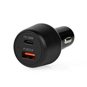 Autolader 2x 3.0 A - Outputs: 2 - Poorttype: USB-A / USB-C™ - | 48 W - Automatische Voltage Selectie - PD3.0 30W / QC3.0