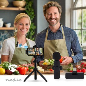 Draadloze Microfoon Gebruikt voor: Notebook / Smartphone / Tablet - USB Type-C™ - USB-C™ Female - Aan/uit knop