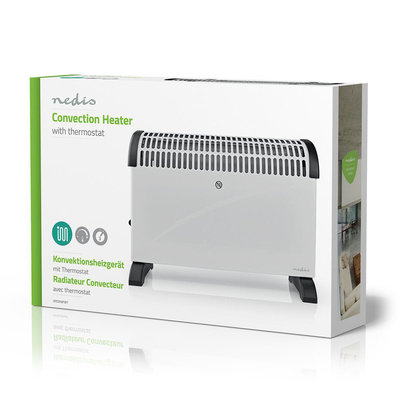 Convectorkachel | Thermostaat | 3 Standen | 2000 W | Wit