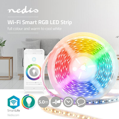Maak het gezelliger met deze WiFi Slimme ledstrip Full Colour en Warm- tot Koud