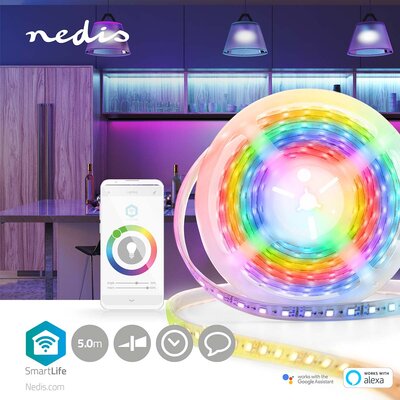 SmartLife LED-strip - RGB - miljoenen kleuren / Wit / Warm Wit - 5 meter - Zeer veel gebruiksmogelijkheden.