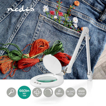 Tafel-Loeplamp | Lenssterkte: 3 Diopter | 6500 K | 10 W | 660 lm | Wit