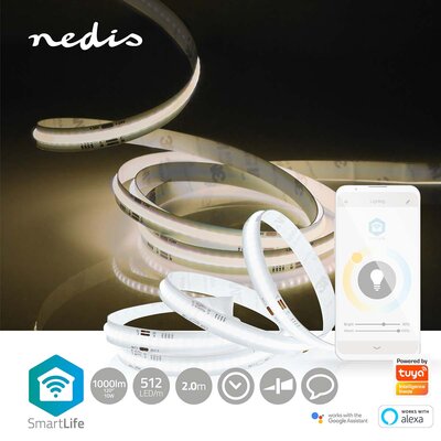 SmartLife LED Strip Wi-Fi | Warm tot Koel Wit | COB | 2.00 m | IP20 | 2700 - 6500 K | 1000 lm | Android™ / IOS