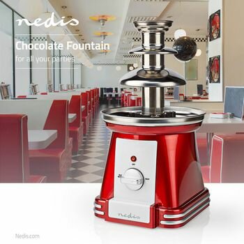 Stijlvolle retro chocoladefontein voor het dippen van fruit, koekjes, marshmallows of wat je maar kunt bedenken