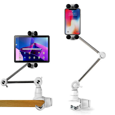 Universele Full Motion Smartphone, iPad/Tablet Houder. Geschikt voor apparaten van 4” tot 12” (10 - 30,5 cm)