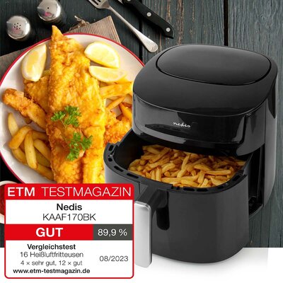 XXL Heteluchtfriteuse  extra grote 7,2 liter frituurmand - Tijdschakelaar: 240 min - Aantal vooraf ingestelde programma's: 8 - Digitaal