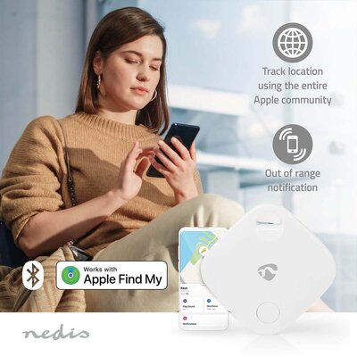 Smart-Tracker -  Geschikt voor: Apple Find My App - Batterij Gevoed - Bluetooth®-versie: 5.1 - Batterijlevensduur tot: 1 Jaar