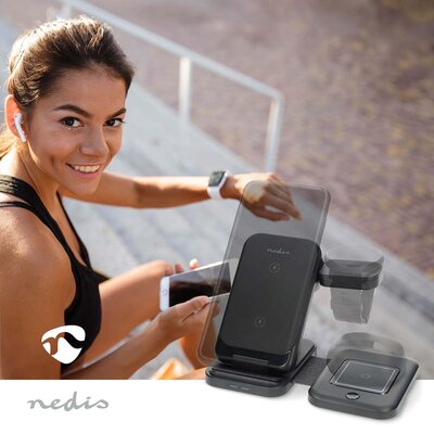 Draadloze Oplader 3-in-1 - Compatibel met smartphone, Apple- of Samsung-horloge, TWS-in-ears en meer...