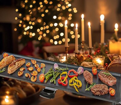 Teppanyaki Tafelgrill | Bakoppervlak (l x b): 90 x 23 cm - Ontdek de magie van Teppanyaki – koken wordt een belevenis!