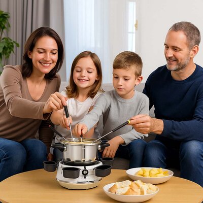MULTIFUNCTIONELE Elektrische fondue - 2 Liter - Roestvrij staal - 1200W Roestvrij Staal - Ook ideaal voor warmhouden van soepen, stamppotten, stoofschotels en andere gerechten