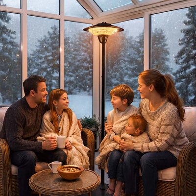 Terras - Serre - Patioverwarmer - Geschikt voor zowel binnen als buiten - Omvalbeveiliging - IP34