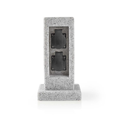 Stekkerdoos | 2x Stopcontact | Beton-look