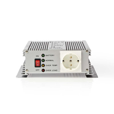 Stroomomvormer Gemodificeerde Sinusgolf | 12 V DC - 230 V AC | 600 W | 1x Schuko-Uitgang | Oplaadfunctie