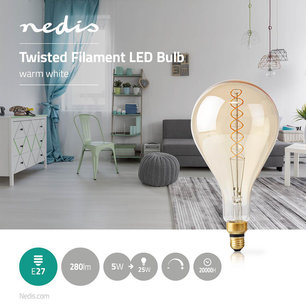 Retro LED-lamp Met Filament E27 | 5 W | 280 lm | 2000 K Retro LED-lamp Met Filament E27 | 5 W | 280 lm | 2000 K
