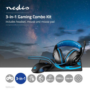 Gaming Combo Kit - 3-in-1 - Headset, Mouse and Mouse Pad Gaming Combo Kit - 3-in-1 - Headset, Mouse and Mouse Pad
