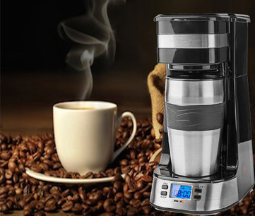 Koffiezetapparaat Maximale capaciteit: 0.4 l - 1 - Warmhoudfunctie - Timer schakelaar - Zilver / Zwart Koffiezetapparaat Maximale capaciteit: 0.4 l - 1 - Warmhoudfunctie - Timer schakelaar - Zilver / Zwart